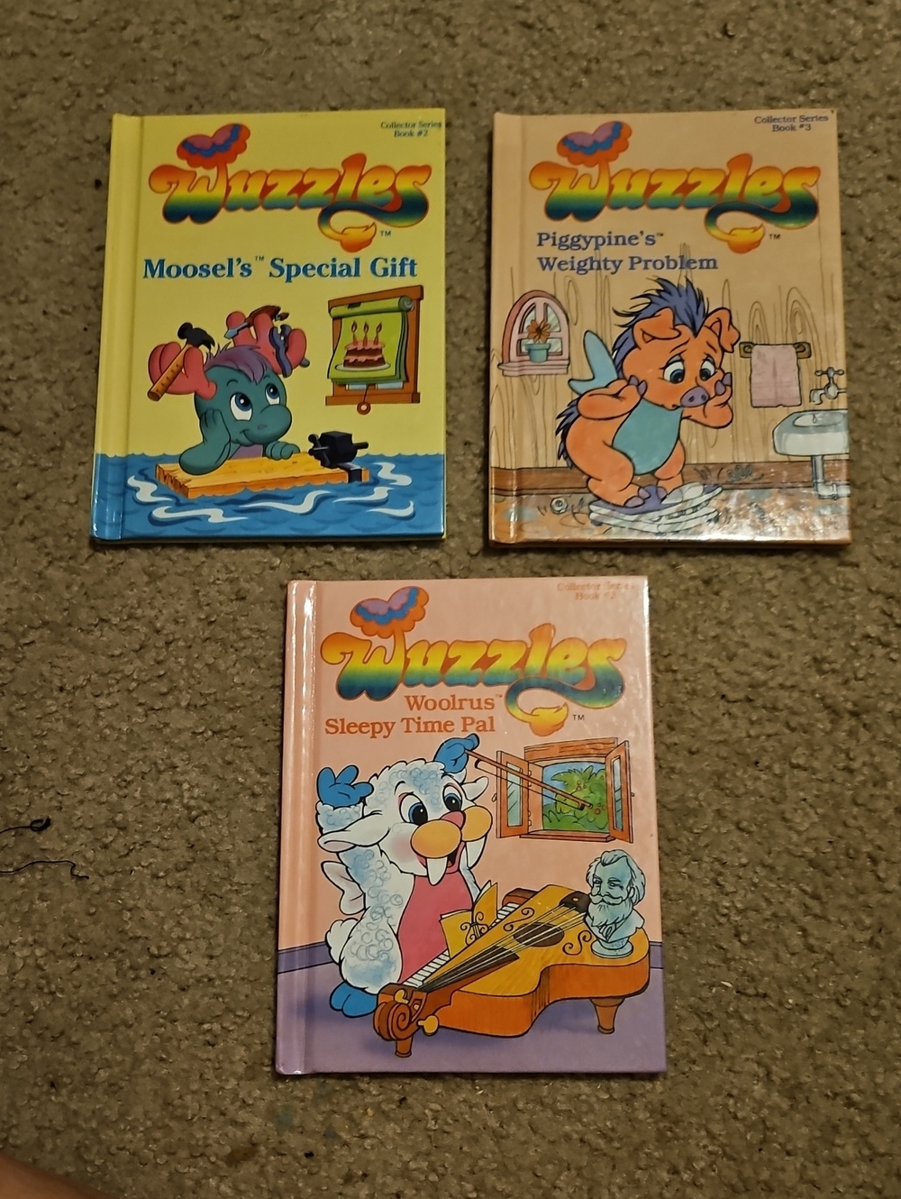 1980's Vintage Wuzzles Children's Books Set Of 3 Like New Condition